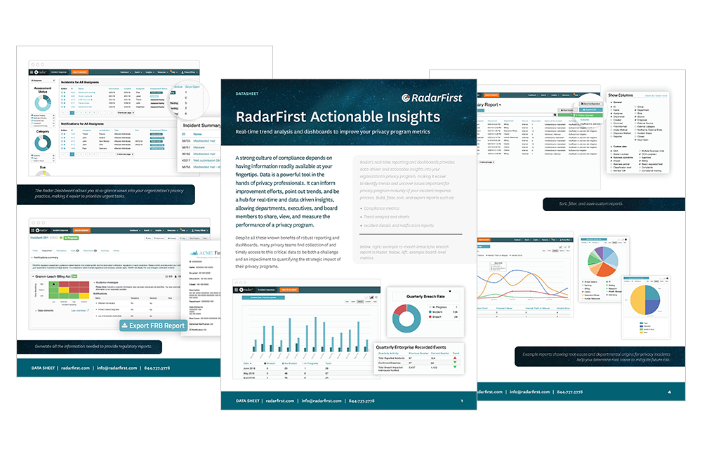 reporting actionable insights radarfirst