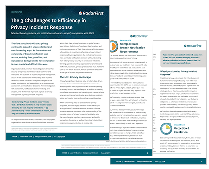 The 3 Challenges to Efficiency in Privacy Incident Response