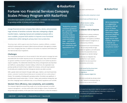 Fortune 100 Financial Services Company Scales Privacy Program