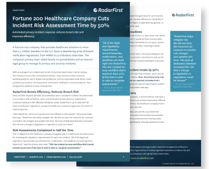 Fortune 200 Healthcare Company Cuts Incident Risk Assessment Time by 50%