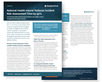 national health insurer reduces incident risk assessment by 95 percent
