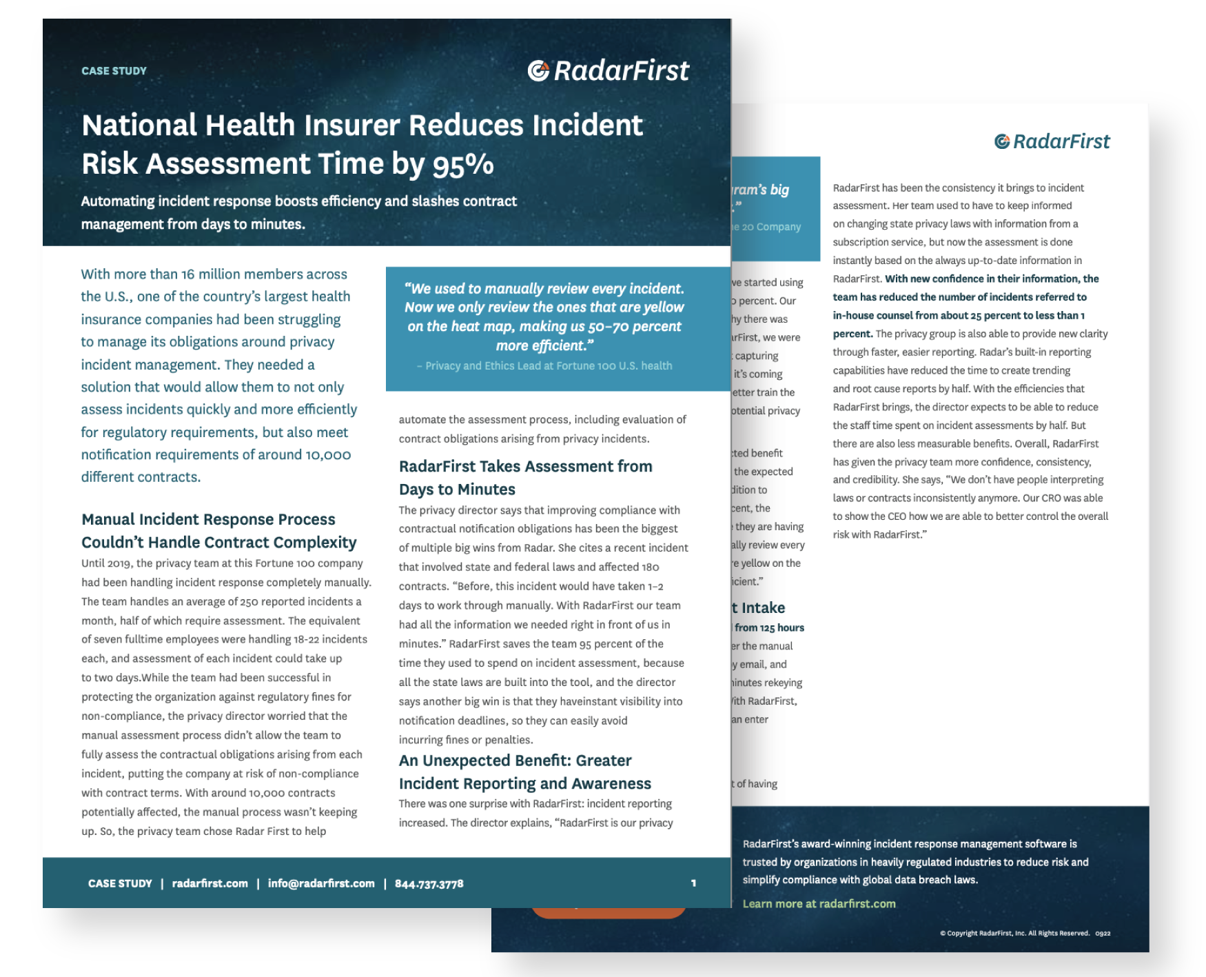 national health insurer reduces incident risk assessment by 95 percent