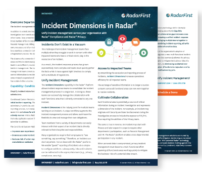 Incident Dimensions in Radar®