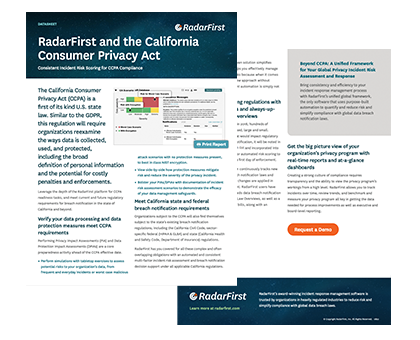 RadarFirst and the California Consumer Privacy Act