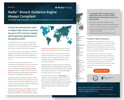 Radar® Breach Guidance Engine: Always Compliant