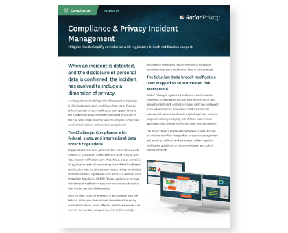 Compliance & Privacy Incident Management