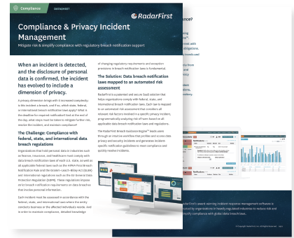 Compliance & Privacy Incident Management
