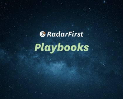 Playbooks in RadarFirst