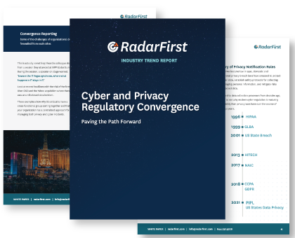 radarfirst cyber and privacy convergence report