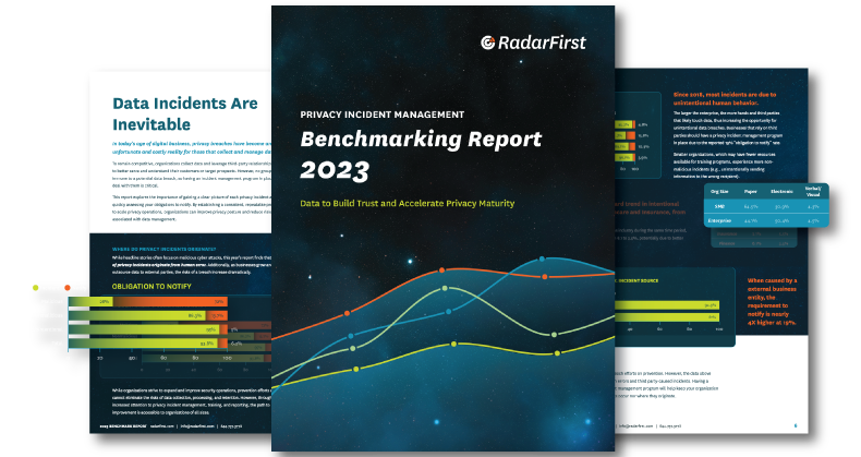The cover page of the Privacy Incident Management Benchmarking Report 2023: Data to Build Trust and Accelerate Privacy Maturity