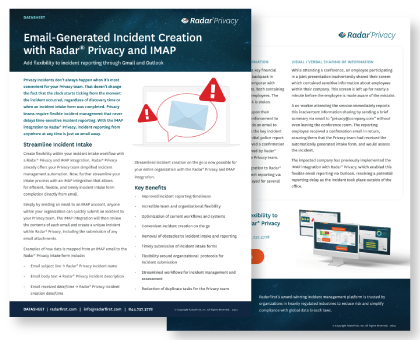 Email-Generated Incident Creation with Radar® Privacy and IMAP