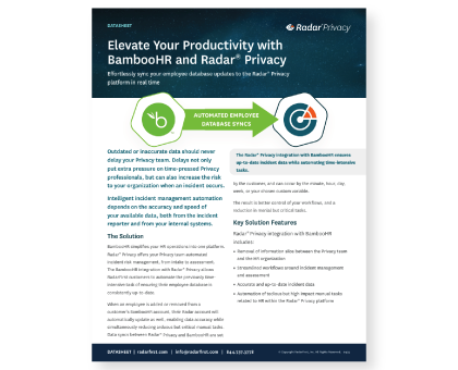 Elevate Your Productivity with BambooHR and Radar® Privacy