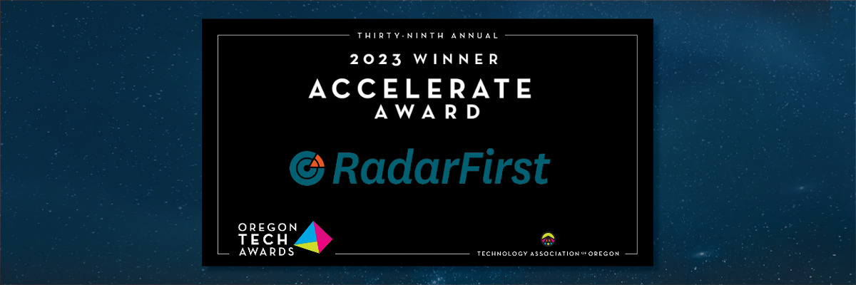 RadarFirst Technology Company of the Year - Accelerate Award