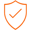 line art photography of a shield with a checkmark, illustrating defensible | RadarFirst